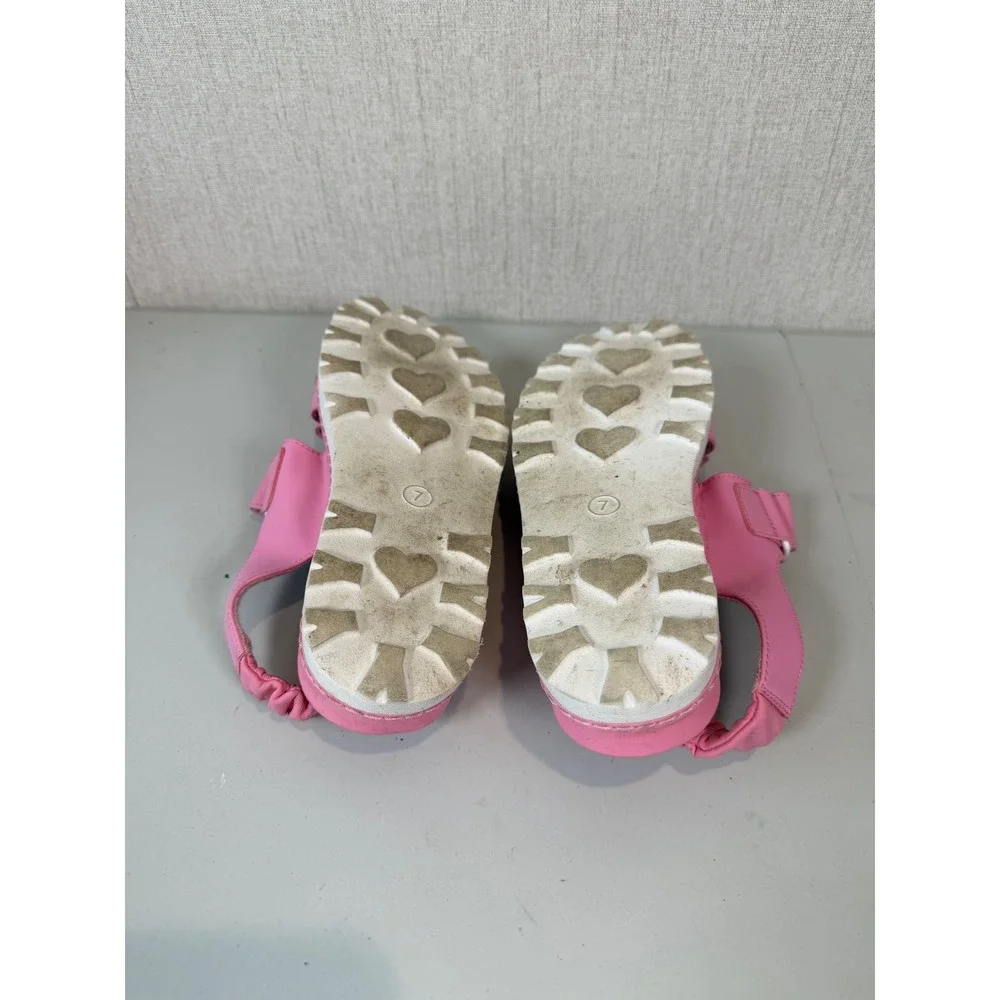 Women's Stoney‎ Clover Lane x Target Pink Heart Two Strap Sport Sandals Size 7